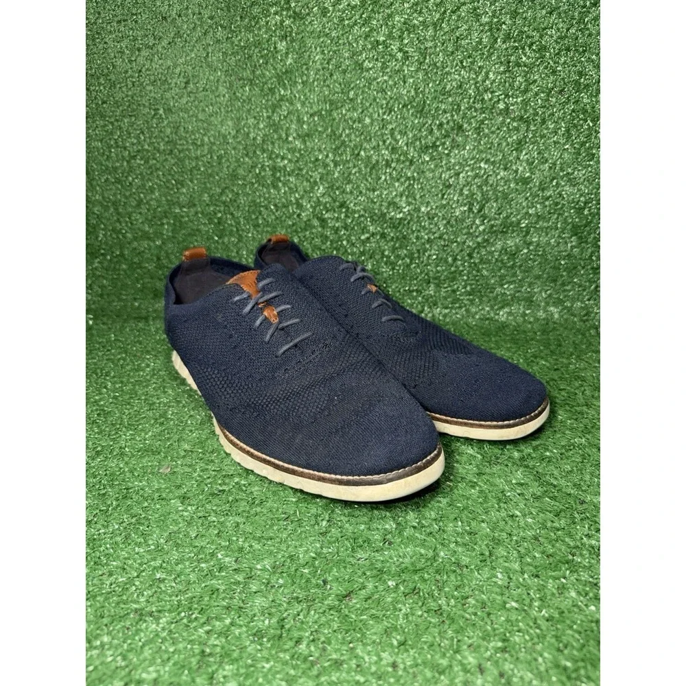 Cole Haan Zero Grand Men Size‎ 13 Blue Mesh Wingtip Oxfords Casual Comfort Shoes